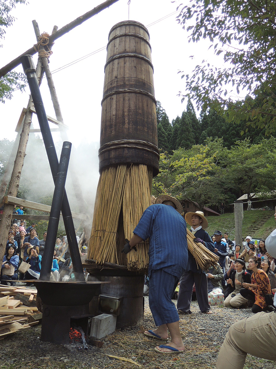 60年ぶりに復元した桶蒸法