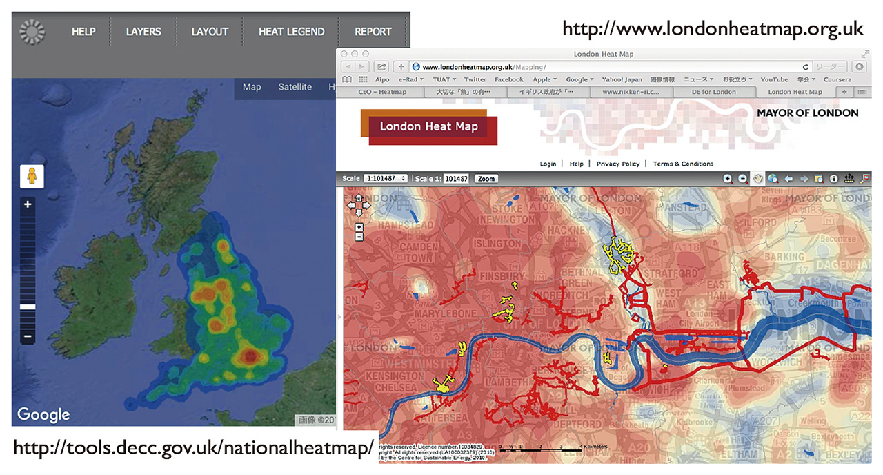 図：英国の熱利用地図