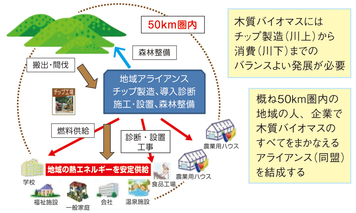 図：木質バイオマス 地域アライアンス（同盟）